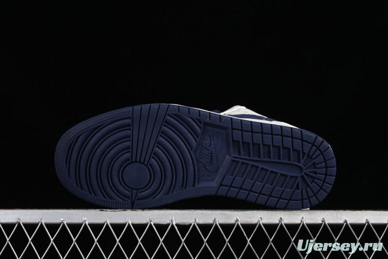 Nike Air Jordan 1 Low LV Collaboration Retro Casual Sneakers in Beige Orange - WG8850-001