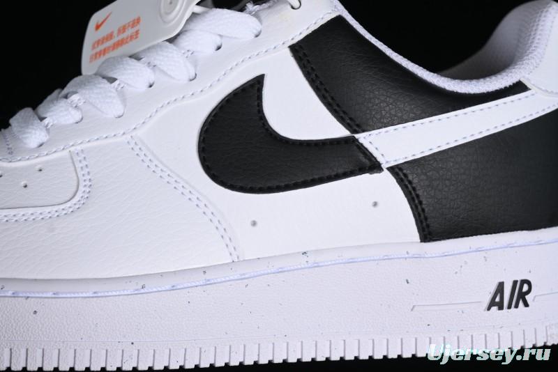 Nike Air Force 1 '07 Low Black White Broken Hook Casual Sneakers - HF9096-100