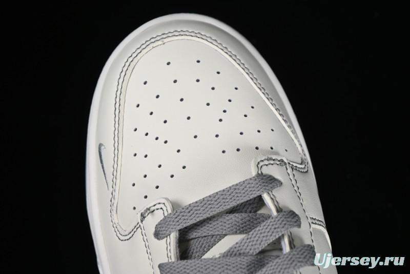 Nike SB Dunk Low OFF-WHITE Collaboration - Light Beige Grey Check Anniversary High-End Custom Low-Top Casual Sneakers - DJ2024-001