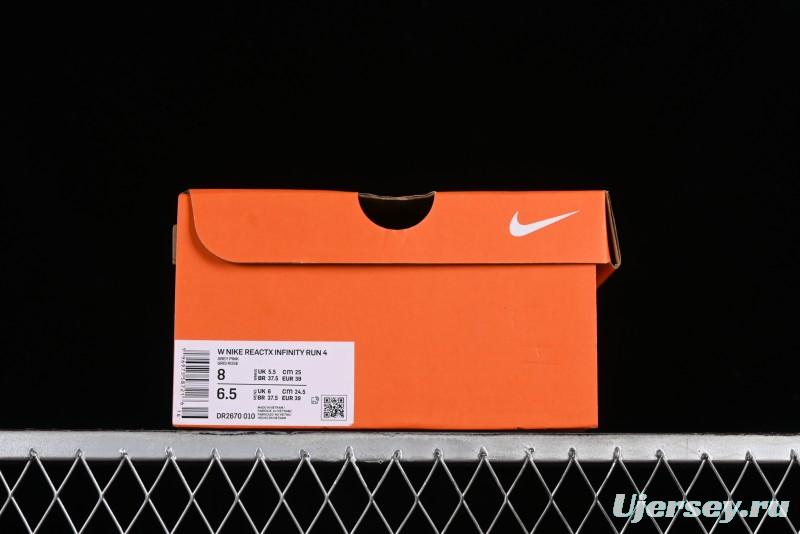 Nike ZoomX Infinity Run 4 Professional Cushioned Running Shoes with Knit Upper - DR2670-010