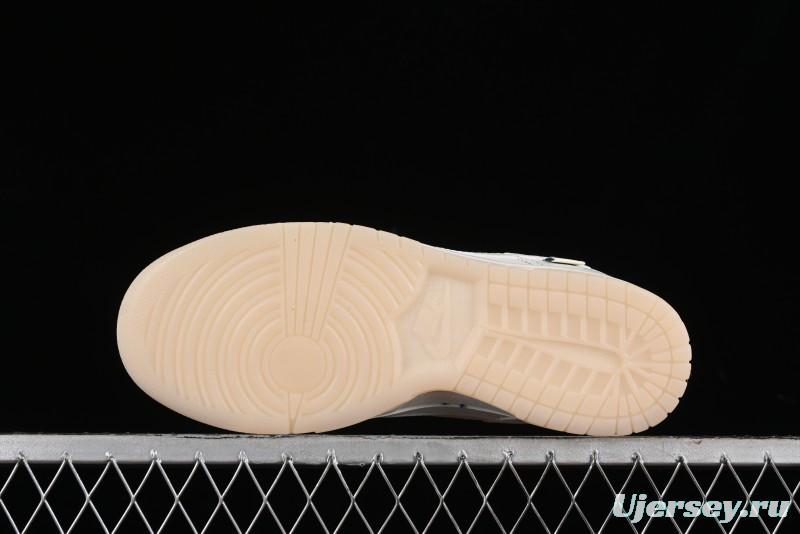 Nike SB Dunk Low White Pearl Anniversary High-End Custom Low-Top Casual Skate Shoes - XB3802-346