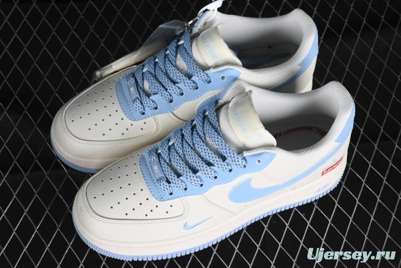 Nike Air Force 1 '07 Low Supreme Stone Island Collaboration - Sky Blue Casual Sneakers - BB9599-205