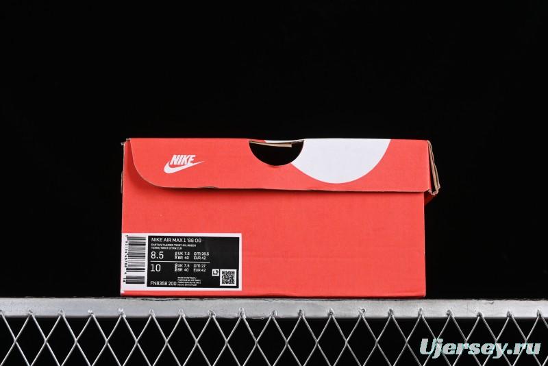 Nike Air Max 1 Retro Running Shoes with Half-Sole Air Cushion - FN8358-200