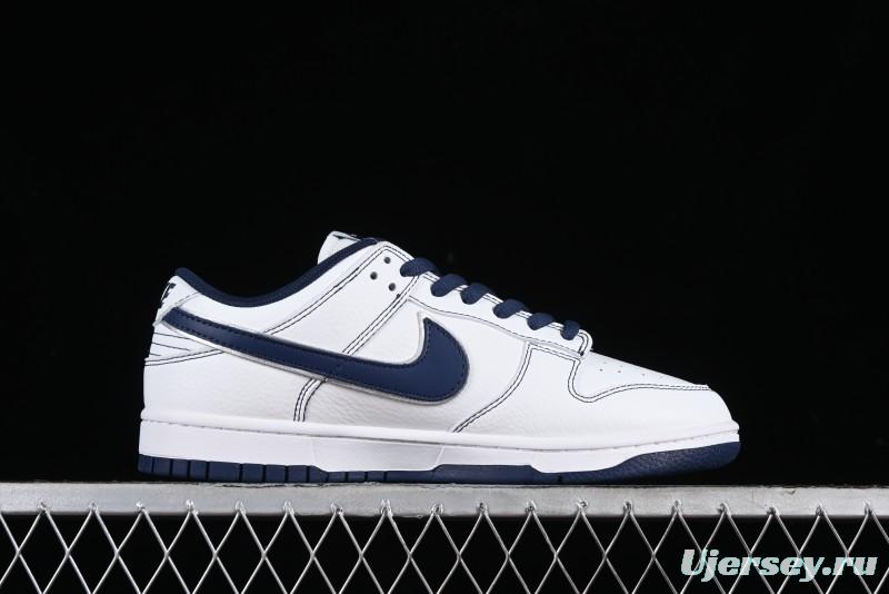 Nike Supreme x SB Dunk Low Collaboration - Navy Blue Anniversary High-End Custom Low-Top Casual Skate Shoes - DY1503-005