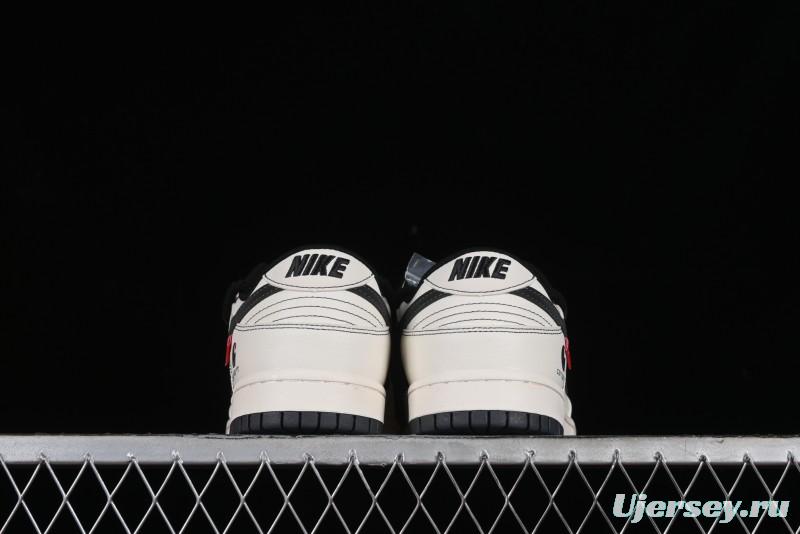 Nike SB Dunk Low Carhartt Collaboration - Strap Black Hook Anniversary High-End Custom Low-Top Casual Skate Shoes - SJ2068-265