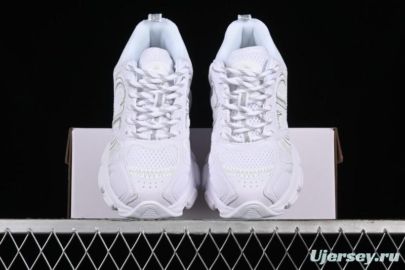 Dior Chrono Round Toe Lace-Up Lifestyle Casual Running Shoes - 10W WHITE