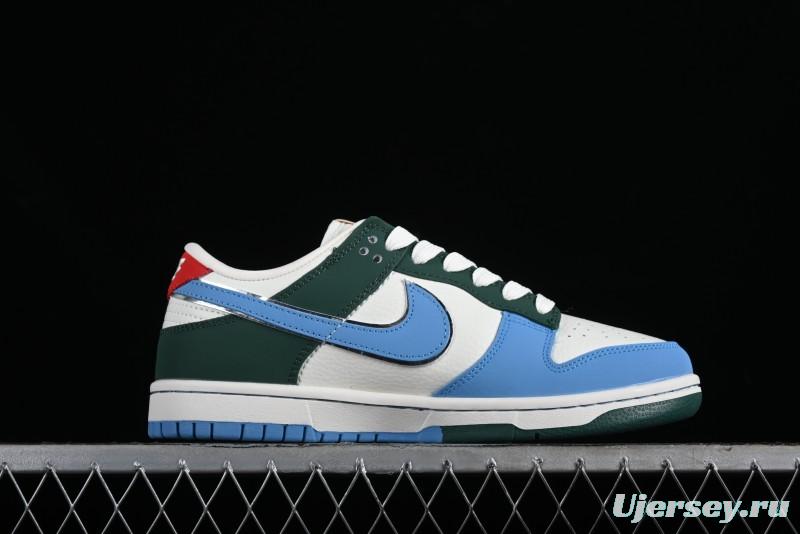 Nike SB Dunk Low Paris Olympics Limited Edition - Blue Green Color Blocking Low-Top Casual Skate Shoes - JH8310-952