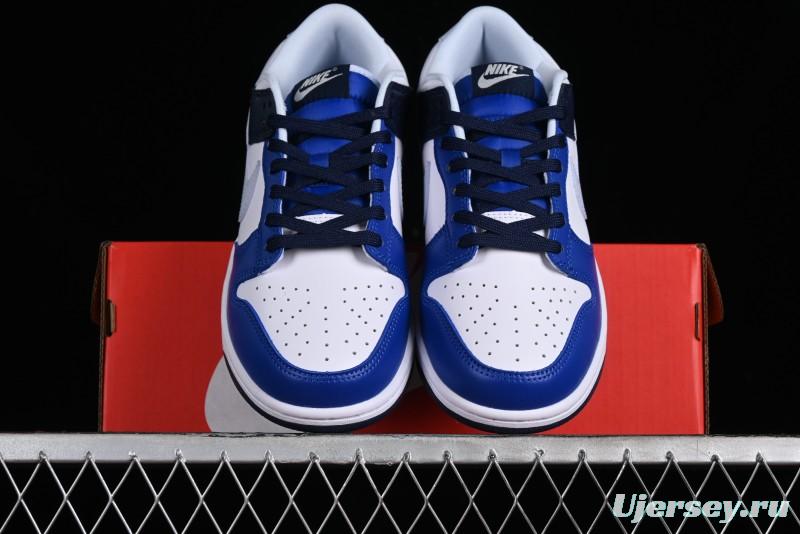 Nike SB Dunk Low Casual Skate Shoes in Black, White, and Blue - FQ8826-100