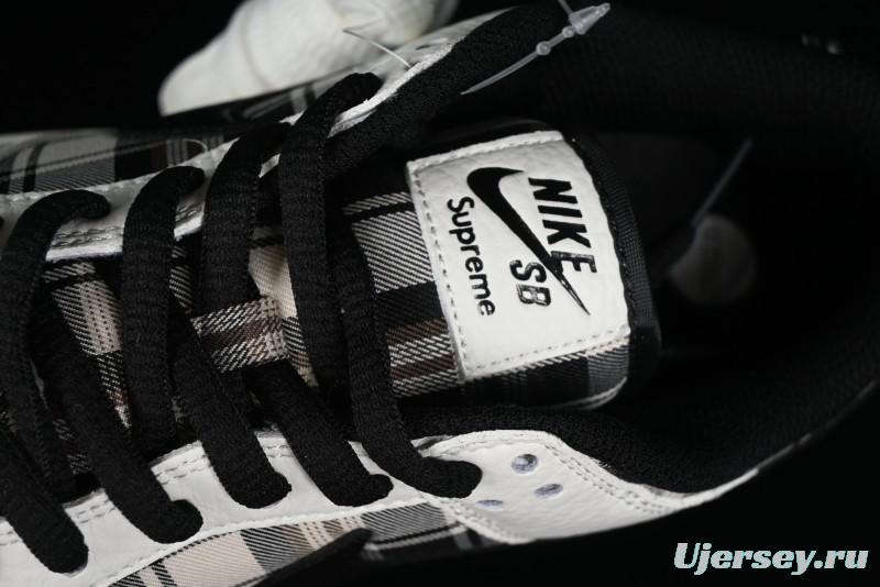 Nike SB Dunk Low Supreme Plaid Colorway Low-Top Casual Skateboarding Shoes - SU1098-061