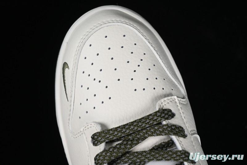 Nike SB Dunk Low Collaboration Triple Swoosh Military Green Colorway Low-Top Casual Skateboarding Shoes - NK5639-323