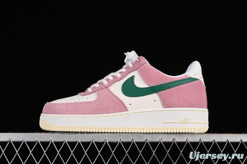 Nike Air Force 1 '07 Low Casual Sneakers in White Pink Green - FV9346-100