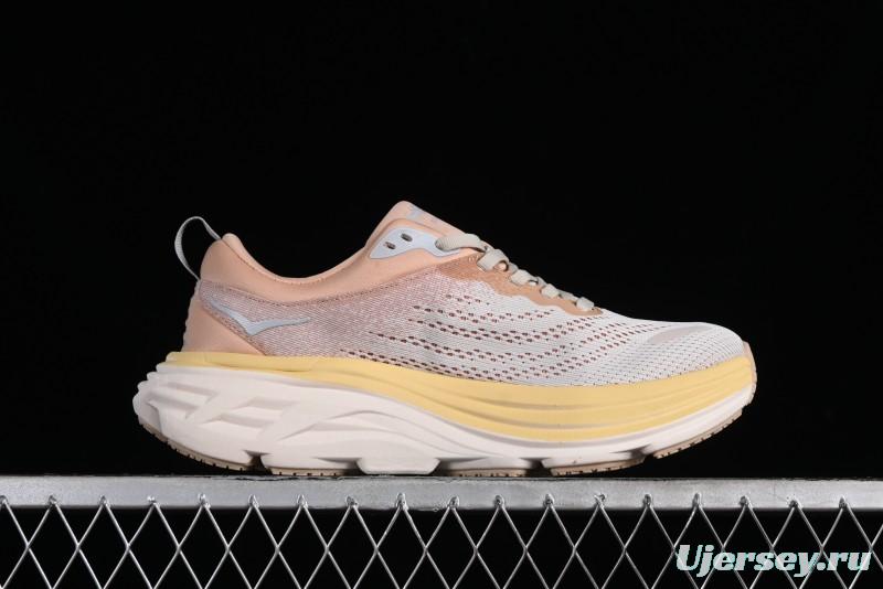 HOKA ONE ONE Bondi 8 Functional Cushioned Running Shoes with Soft EVA Midsole - 1123202 SSEG