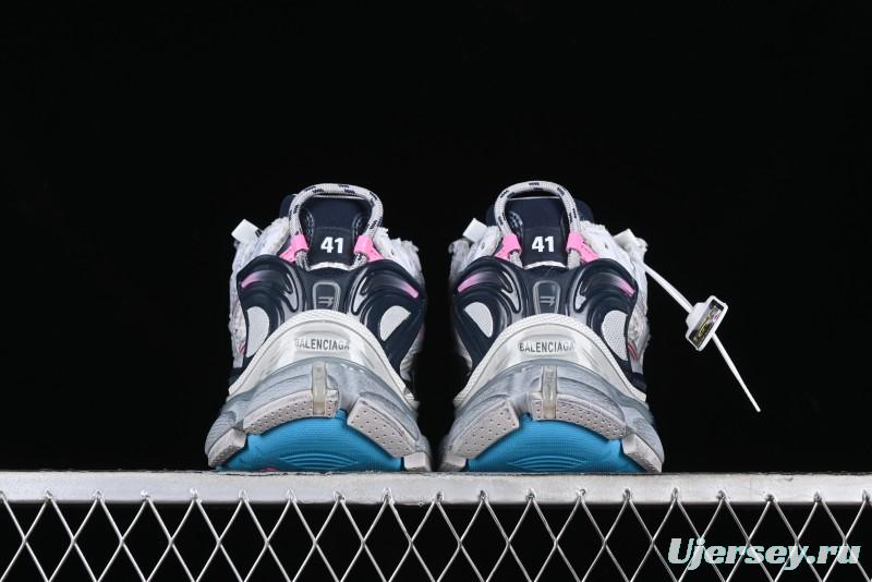 Balenciaga Runner Kith Four Color Retro Casual Sneakers - W3RMU9154