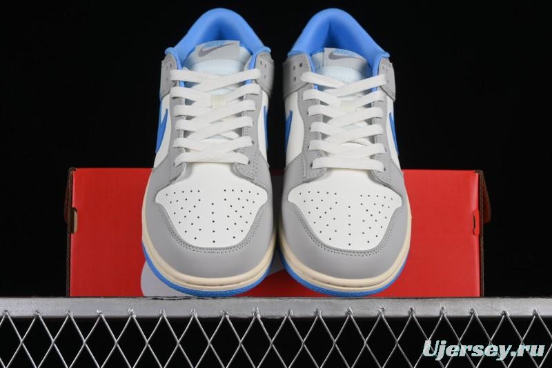 Nike Dunk Low SB "Athletic Department" Grey Blue Leather Skateboarding Shoes - FN7488-133
