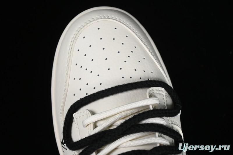 Nike SB Dunk Low LV Collaboration - Lamborghini Strap White Black Hook Anniversary High-End Custom Low-Top Casual Sneakers - SJ2068-261