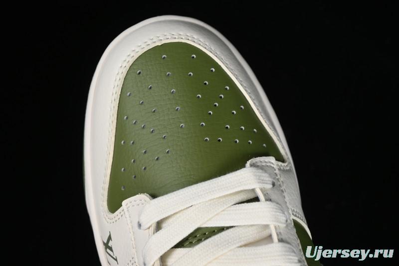 Nike SB Dunk Low LV Collaboration - Beige Olive Green Anniversary Custom Low-Top Casual Skate Shoes - BB8766-211