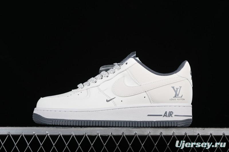 Nike Air Force 1 '07 Low LV Collaboration - Beige Grey Double Swoosh Low-Top Casual Sneakers - XZ6188-006
