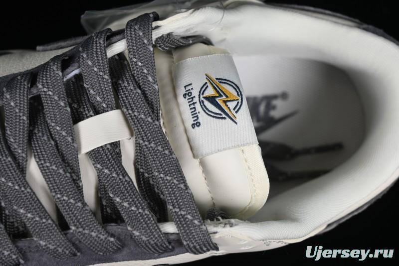 Nike SB Dunk Low Lightning Collaboration - Off White Navy Blue Small Blue Swoosh Anniversary High-End Custom Low-Top Casual Sneakers - XD1688-032