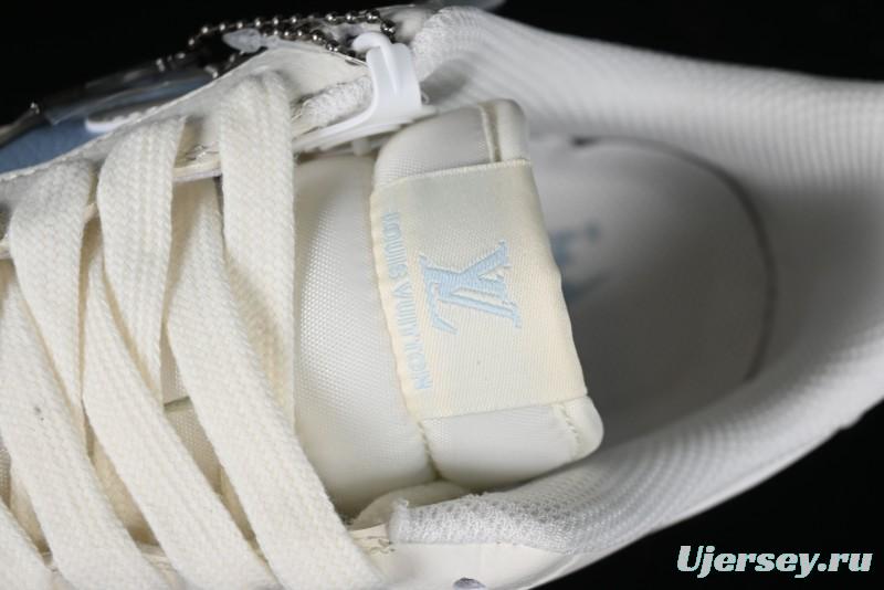 Nike Air Force 1 '07 Low LV Collaboration - Off White Ice Blue Casual Sneakers BB9599-203