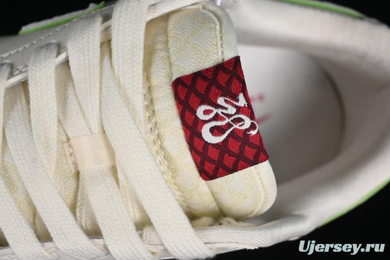 Nike SB Dunk Low Year of the Dragon Limited Edition - White Dragon Anniversary Custom Low-Top Casual Skate Shoes - CF3688-001