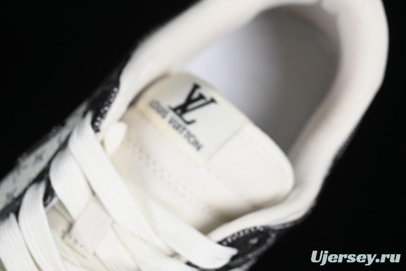 Nike SB Dunk Low LV Collaboration - Black Checkerboard Anniversary Custom Low-Top Casual Skate Shoes - XB3802-353