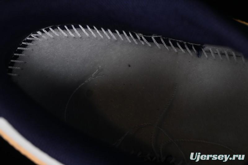 Nike Dunk Low Retro SB Skateboarding Shoes in Navy Blue with Purple Gold White Colorway - FV8106-181