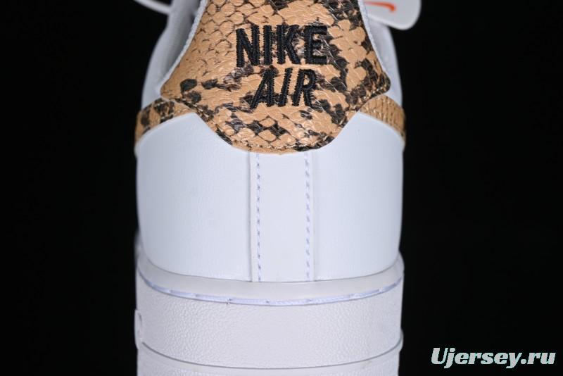 Nike Air Force 1 '07 Low Casual Sneakers with Full-Length Air Cushion - AO1635-100