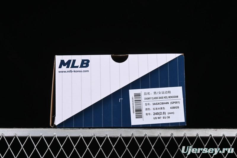 MLB Chunky Classic Base Heel Monogram Lightweight Platform Sneakers - 3ASXCBH4N43BGS