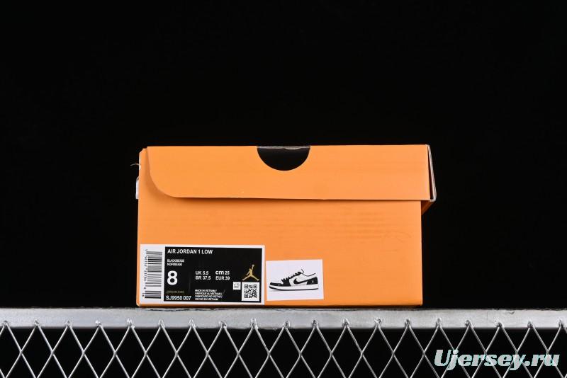 Nike Air Jordan 1 Low LV Collaboration - Black Warrior Custom High-End Basketball Shoes - SJ9950-007