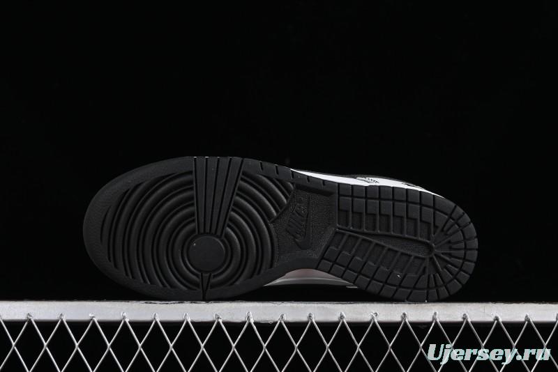 Stussy x Nike Dunk Low SB Skate Shoes in White-Black - FC1688-137