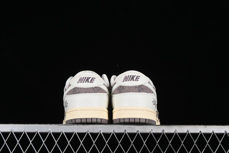 Nike SB Dunk Low LV Collaboration - Denim Patchwork Anniversary High-End Custom Low-Top Casual Sneakers - JH8310-956