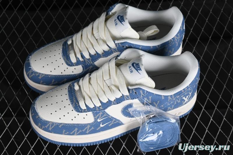 Nike Air Force 1 '07 Low LV Collaboration - Denim Double Swoosh Low-Top Casual Sneakers - HD1968-028