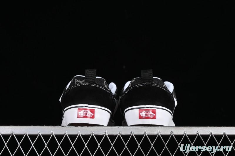 Vans Knu-Skool Premium Custom Denim Monogram Slip-On Shoes - VN0009QC6BT