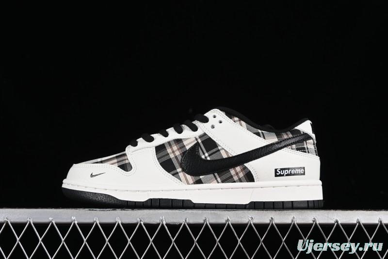 Nike SB Dunk Low Supreme Plaid Colorway Low-Top Casual Skateboarding Shoes - SU1098-061