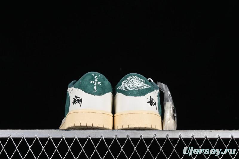 Nike Travis Scott x Fragment Design x Air Jordan 1 Low OG SP AJ1 Retro Sneakers with Unique Collaboration Details - YQ2088-669