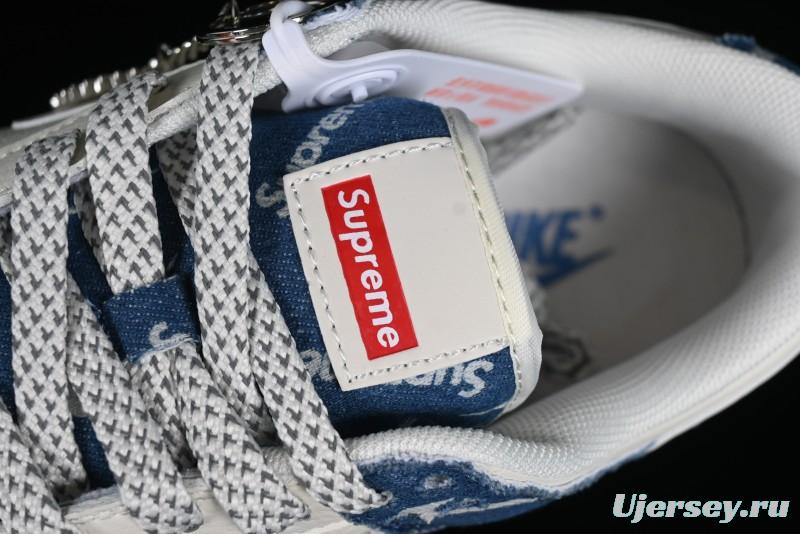 Nike Dunk Low Supreme - Denim Blue Jeans Anniversary High-End Customized Low-Top Casual Sneakers - FC1688-194