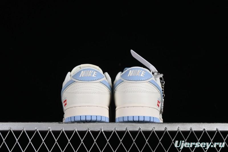 Nike Supreme x SB Dunk Low Stone Island Collaboration - Azure Starry Sky Anniversary High-End Custom Low-Top Casual Sneakers - BB9866-001