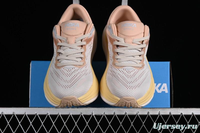 HOKA ONE ONE Bondi 8 Functional Cushioned Running Shoes with Soft EVA Midsole - 1123202 SSEG