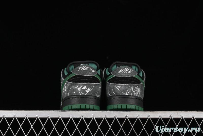Nike There Skateboards x Nike SB Dunk Low Graffiti Art Style Collaboration SB Low Top Casual Skate Shoes - HF7743-001