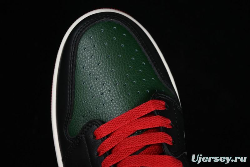 Nike Air Jordan 1 Low AJ1 Black Green Casual Sneakers - CZ0775-036