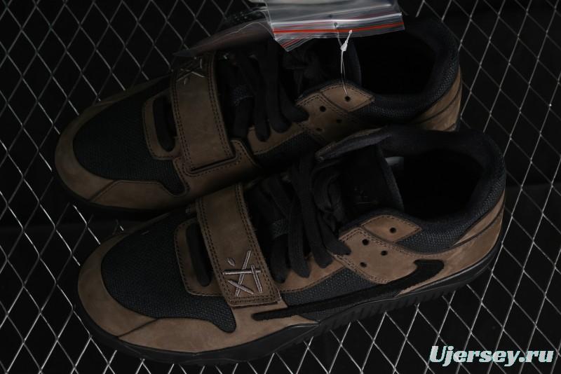 Nike Travis Scott x Jordan Cut The Check AJ1 Basketball Shoes with Velcro Design - FZ8117-204