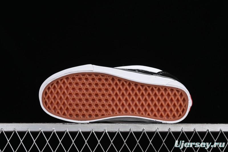 Vans Knu-Skool Premium Custom Denim Monogram Slip-On Shoes - VN0009QC6BT