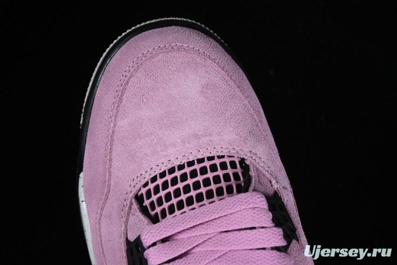 Nike Air Jordan 4 Retro Sneakers in Orchid Pink with Cement Grey Accents - AQ9129-501