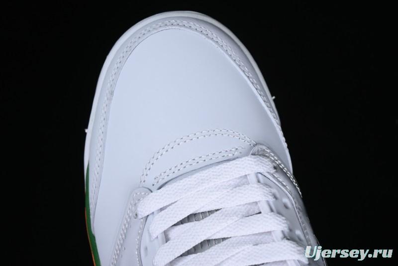 Nike Air Jordan 5 Retro Low AJ5 Sneakers in Football Grey with Vivid Orange and Pine Green Accents - FQ1293-018