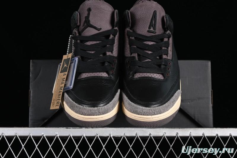 Nike A Ma Maniere x Air Jordan 3 Retro Black Sneakers - FZ4811-001