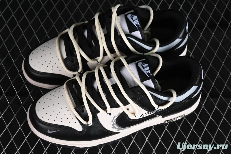 Nike Dunk Low Speed & Fury Distressed Oxidized Metal Punk SB Strap Low-Top Casual Sneakers - DD1391-100