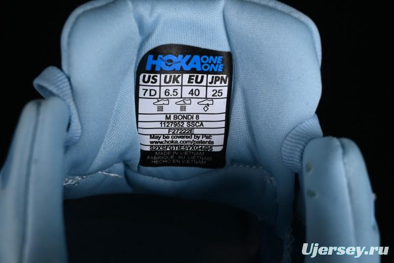 HOKA ONE ONE Bondi 8 Functional Cushioned Running Shoes with Engineered Mesh Upper - 1127954 SSCA