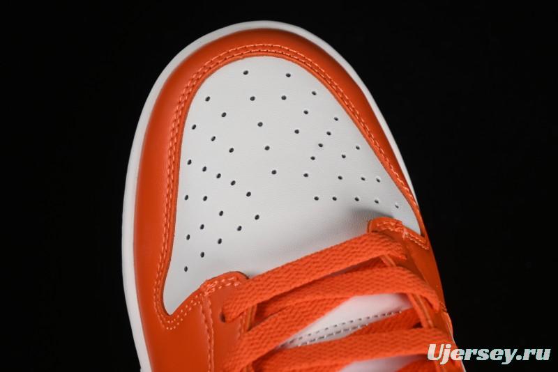 Nike SB Dunk Low Casual Skate Shoes in White, Orange, and Black - DH9765-003