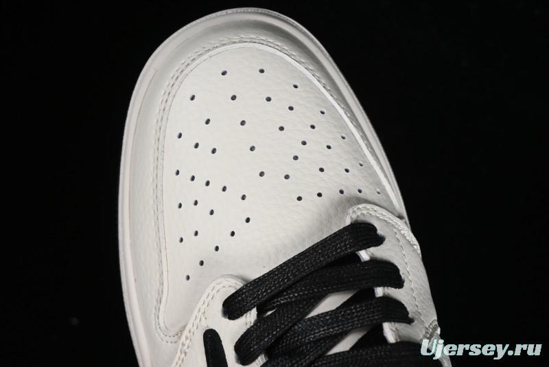 Nike Travis Scott x Fragment Design x Jordan Air Jordan 1 Low OG SP AJ1 LV Beige Black Red Casual Sneakers - LX1988-700