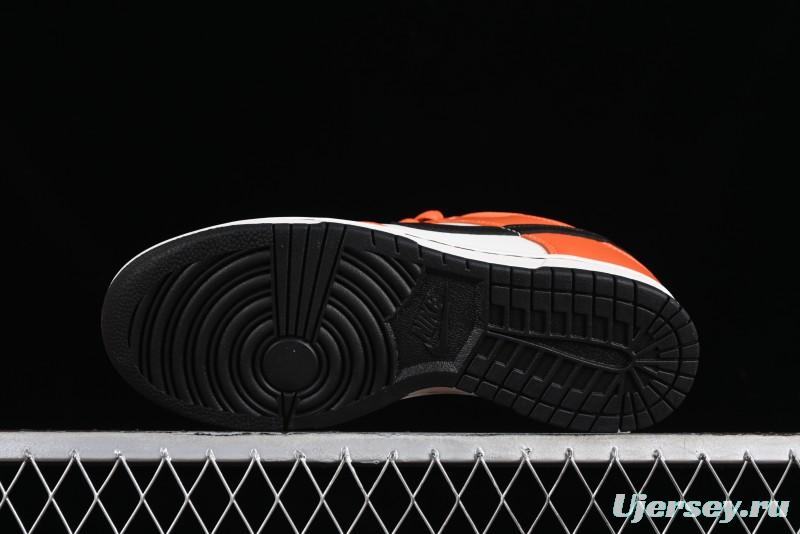 Nike SB Dunk Low Casual Skate Shoes in White, Orange, and Black - DH9765-003